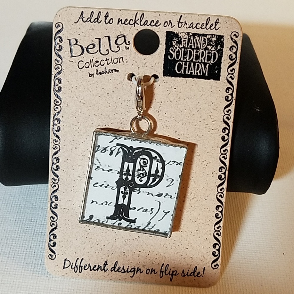 Double Sided " P " Hand Soldered Charm 1"